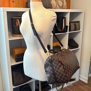 Louis Vuitton Damier Ebene Speedy 30 Bandouliere